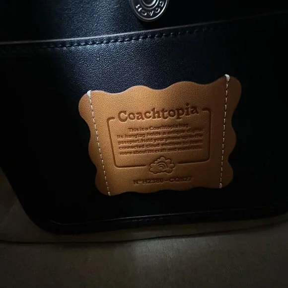 Coach Ergo Bag In Coachtopia Leather With Sleepy Caterpillar Print Rainbow CQ827 - Picture 7 of 8